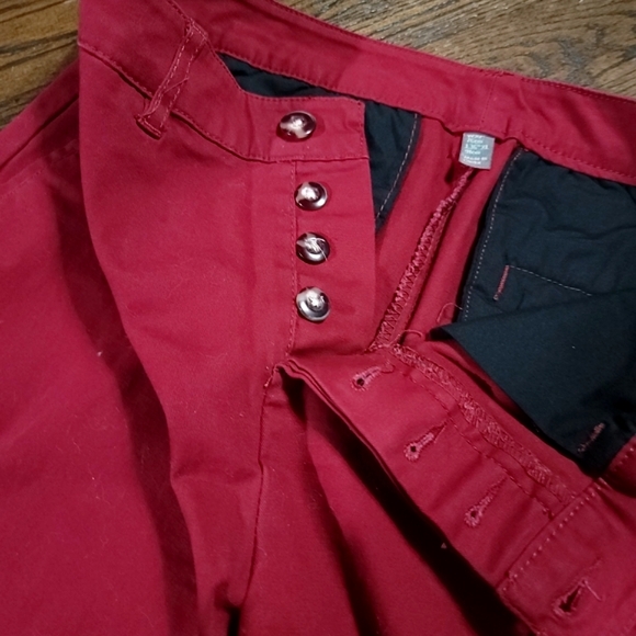 ASOS EUC Red Slim Fit Dress Trouser Pants 97% Cotton - Men's TALL SIZE 30x36 - Picture 7 of 9